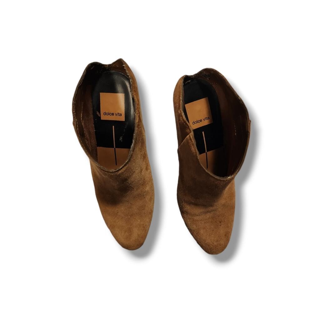Dolce Vita Brown Suede Heeled Mules - Picture 2 of 6